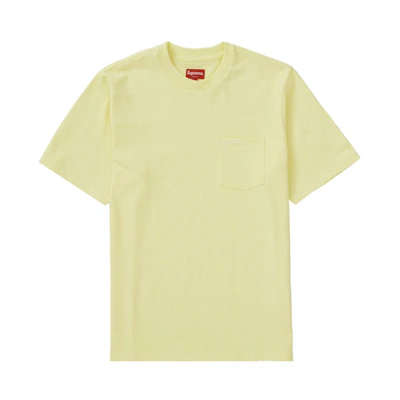 Supreme S/S Pocket Tee Pale Yellow (SS21)