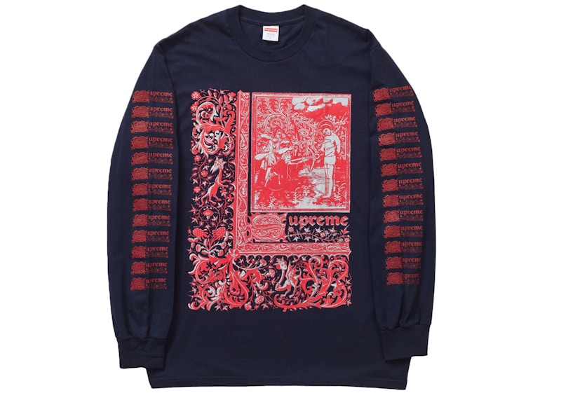 Supreme Saint Sebastian L/S Tee Navy