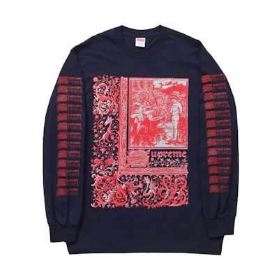 Supreme Saint Sebastian L/S Tee Navy