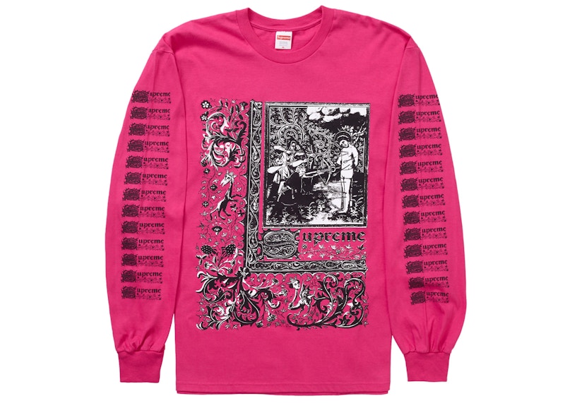 Supreme Saint Sebastian L/S Tee Pink