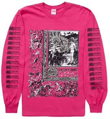 슈프림 세인트 세바스찬 롱슬리브 티셔츠 핑크 Buy 슈프림 세인트 세바스찬 롱슬리브 티셔츠 핑크