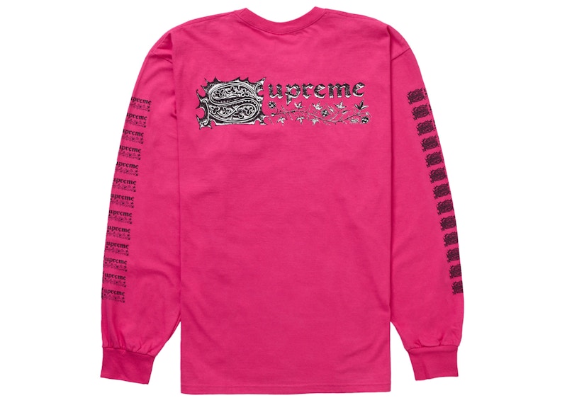 Order 슈프림 세인트 세바스찬 롱슬리브 티셔츠 핑크