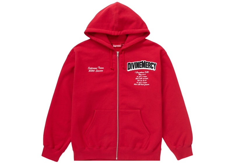 Supreme Salvation Zip Up Hooded Sweatshirt Red