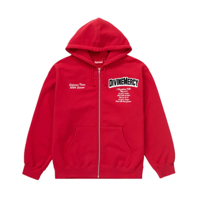 Supreme Salvation Zip Up Hooded Sweatshirt Red