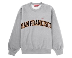 Supreme San Francisco Shop Small Box Crewneck Heather Grey Supreme San Francisco Shop Small Box Crewneck Heather Grey