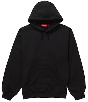 Supreme Satin Aplikasi Hoodie (FW23) Hitam Order Supreme Satin Aplikasi Hoodie (FW23) Hitam
