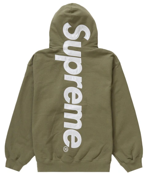 supreme-satin-applique-hooded-sweatshirt-fw-23-light-olive