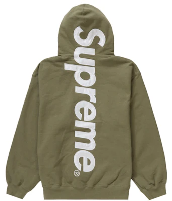 Supreme Satin Appliqué Hooded Sweatshirt (FW23) Light Olive Buy Supreme Satin Appliqué Hooded Sweatshirt (FW23) Light Olive