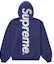 Buy Supreme 緞面縫飾連帽衛衣 (FW23) 水洗海軍色