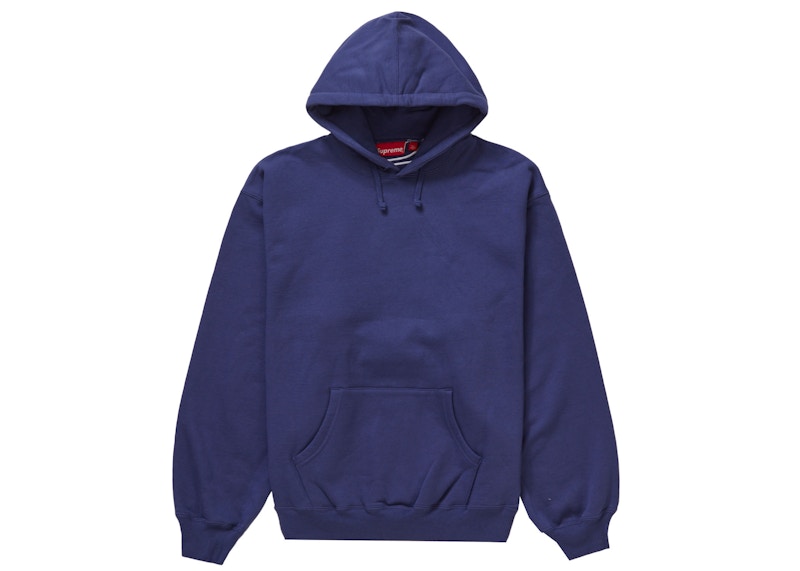 Order Supreme 緞面縫飾連帽衛衣 (FW23) 水洗海軍色