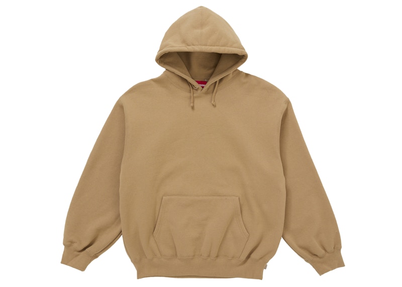 Supreme Satin Appliqué Hooded Sweatshirt (FW25) Brown