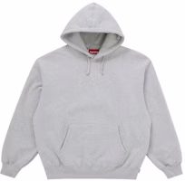 Supreme Satin Appliqué Hooded Sweatshirt (FW25) Heather Grey Supreme Satin Appliqué Hooded Sweatshirt (FW25) Heather Grey