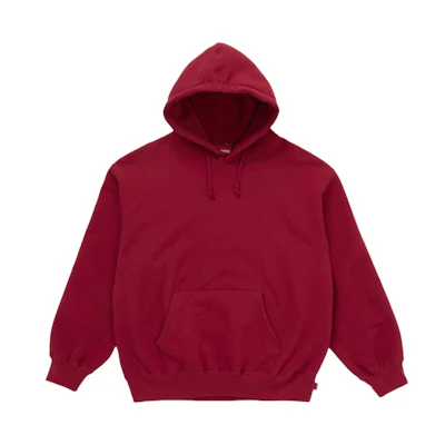 Supreme Satin Appliqué Hooded Sweatshirt (FW25) Red