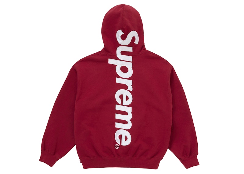 Order Supreme 緞面貼花連帽衫 (FW25) 紅色