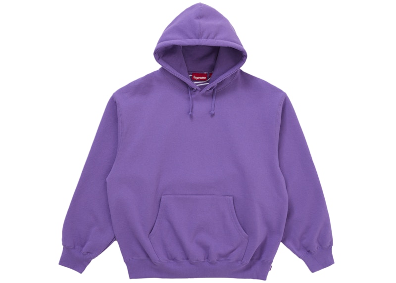 Supreme Satin Appliqué Hooded Sweatshirt (FW25) Violet