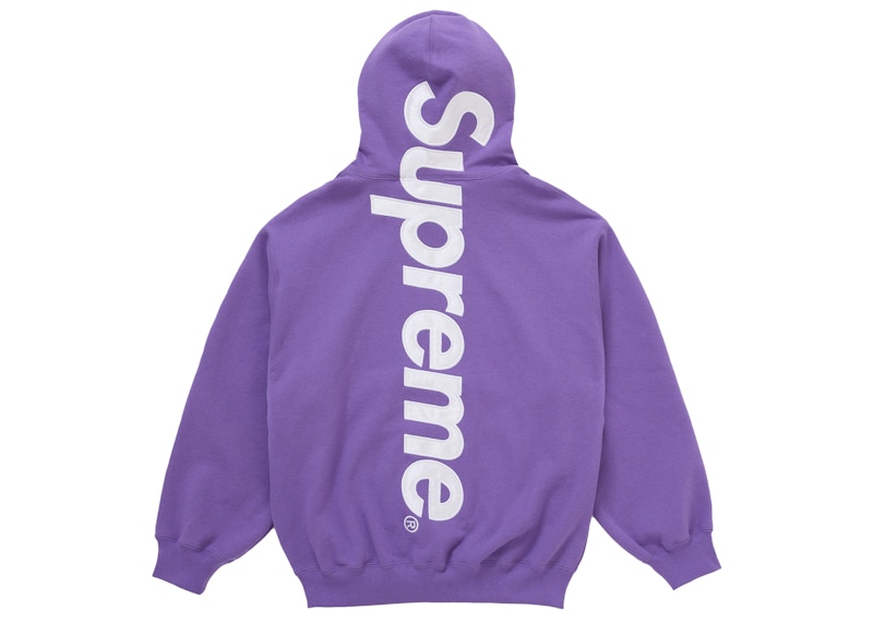 Supreme Satin Appliqué Hooded Sweatshirt (FW25) Violet 圖 2