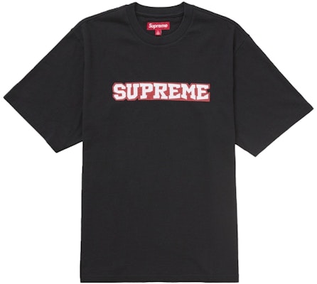 Supreme 缎面贴花短袖上衣 黑色 Buy Supreme 缎面贴花短袖上衣 黑色