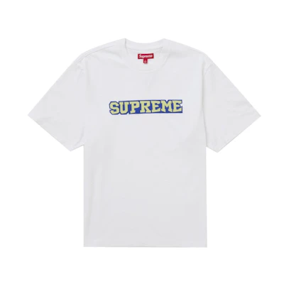 Supreme Satin Appliqué S/S Top White