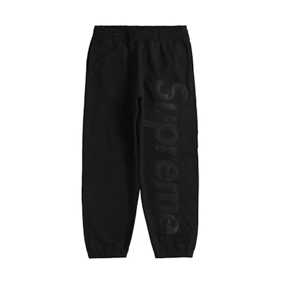 Supreme Satin Appliqué Sweatpant (FW23) Black