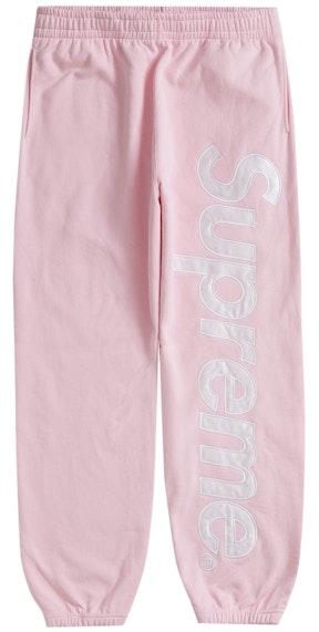 supreme-satin-applique-sweatpant-fw-23-light-pink