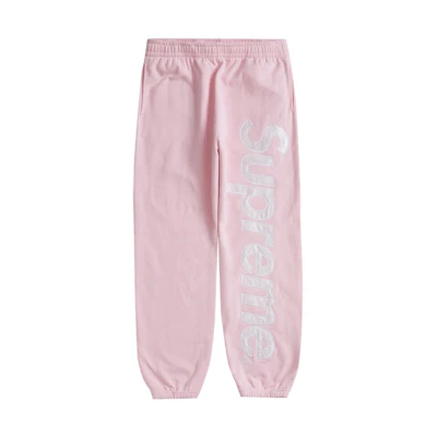 Supreme Satin Appliqué Sweatpant (FW23) Light Pink
