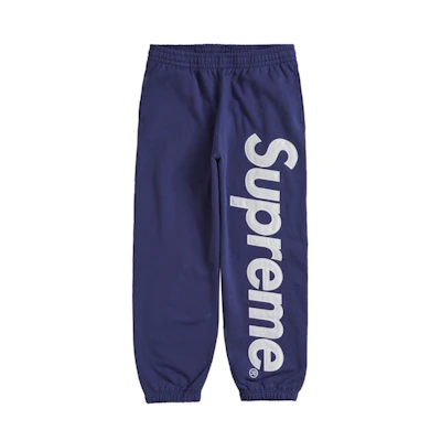 Supreme Satin Appliqué Sweatpant (FW23) Washed Navy
