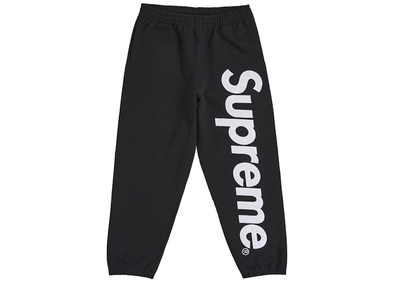 Supreme Satin Appliqué Sweatpant (FW25) Black