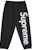 Supreme Satin Appliqué Sweatpant (FW25) Black