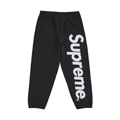 Supreme Satin Appliqué Sweatpant (FW25) Black