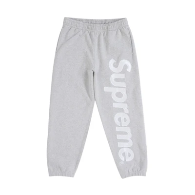 Supreme Satin Appliqué Sweatpant (FW25) Heather Grey
