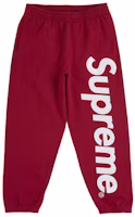 Supreme Satin Appliqué Sweatpant (FW25) Red