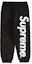Buy Supreme Satin Appliqué Sweatpant Black