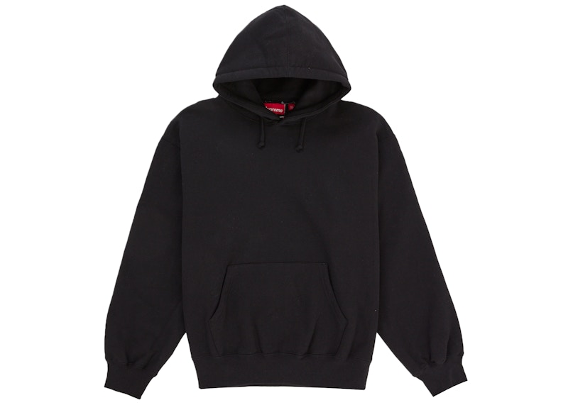 Supreme Satin Applique Hooded Sweatshirt (SS26) Black