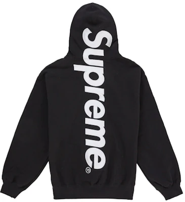 Supreme 缎面贴花连帽卫衣 (SS26) 黑色 Order Supreme 缎面贴花连帽卫衣 (SS26) 黑色