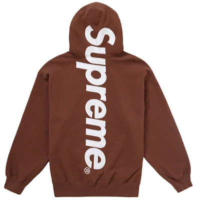 Supreme 緞面刺繡連帽衛衣 FW24 棕色 Buy Supreme 緞面刺繡連帽衛衣 FW24 棕色