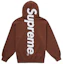 Buy Supreme 緞面刺繡連帽衛衣 FW24 棕色