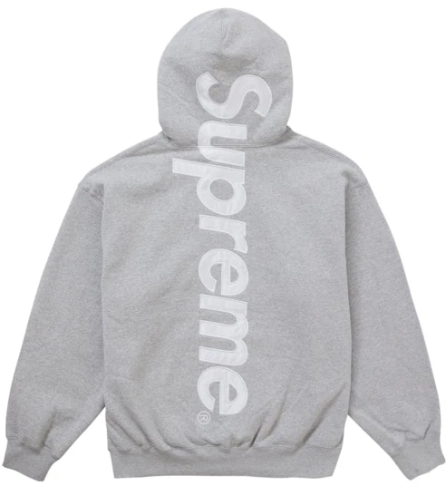 supreme-satin-applique-hooded-sweatshirt-fw-24-heather-grey