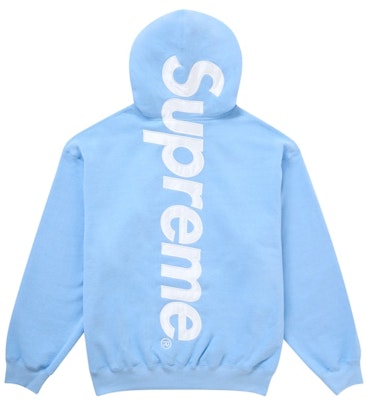 Sudadera con Capucha Supreme Satin Applique FW24 Azul Claro. Buy Sudadera con Capucha Supreme Satin Applique FW24 Azul Claro.