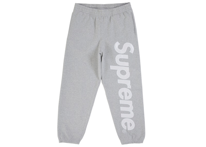 Supreme Satin Applique Sweatpant (SS26) Heather Grey