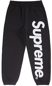 Supreme Satin Applique Sweatpant FW24 Hitam Buy Supreme Satin Applique Sweatpant FW24 Hitam