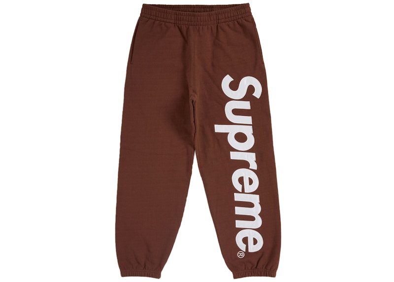 Supreme Satin Applique Sweatpant FW24 Brown