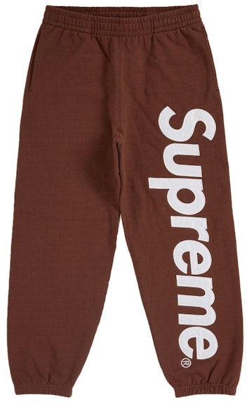 supreme-satin-applique-sweatpant-fw-24-brown