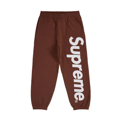 Supreme Satin Applique Sweatpant FW24 Brown