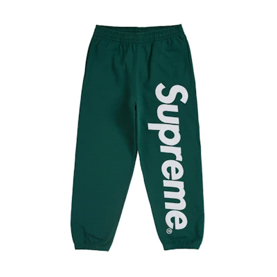 Supreme Satin Applique Sweatpant FW24 Dark Green