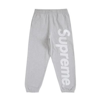 Supreme Satin Applique Sweatpant FW24 Heather Grey