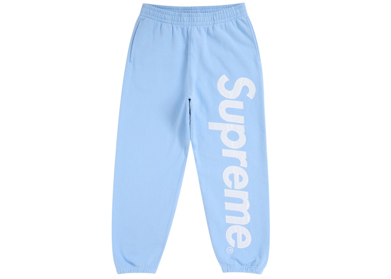 Supreme Satin Applique Sweatpant FW24 Light Blue