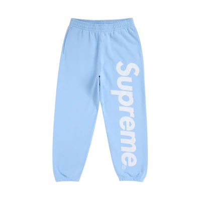 Supreme Satin Applique Sweatpant FW24 Light Blue