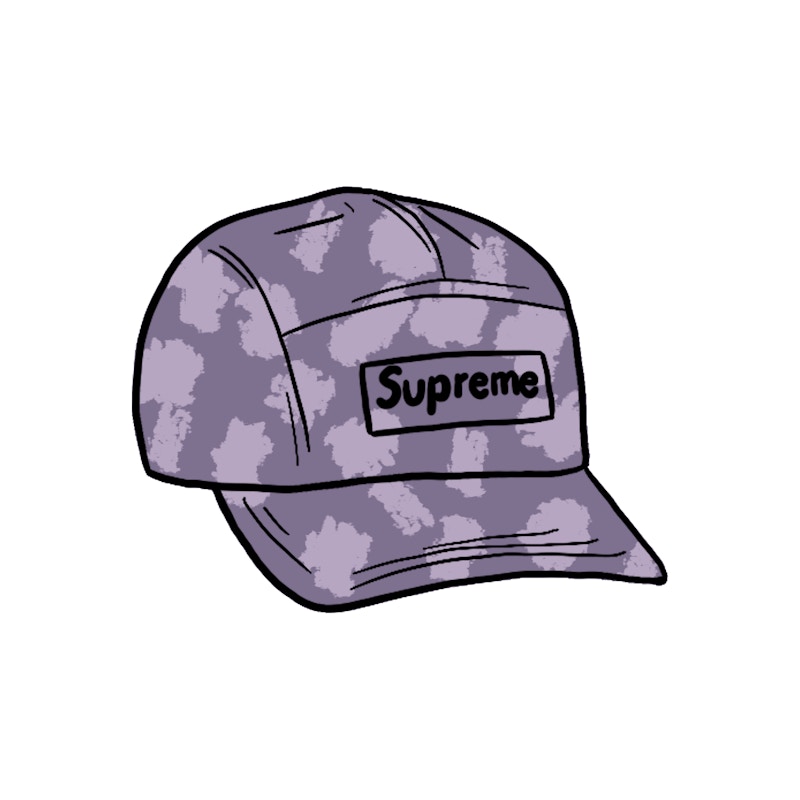 Supreme Satin Digi Camo Camp Cap Light Purple