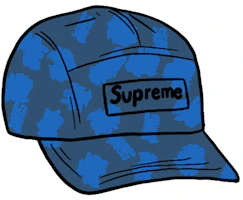 Supreme Satin Digi Camo Camp Cap Royal Supreme Satin Digi Camo Camp Cap Royal