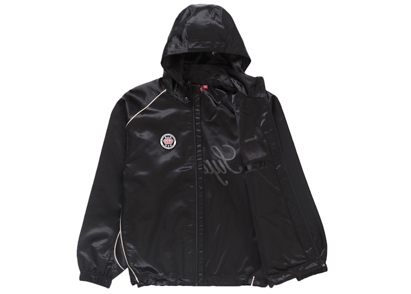 Order Supreme 缎面连帽运动夹克 黑色